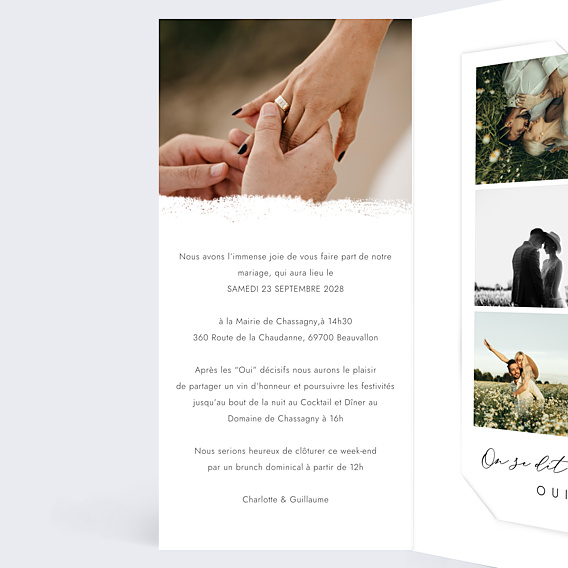 Faire-part Mariage Effet Photo