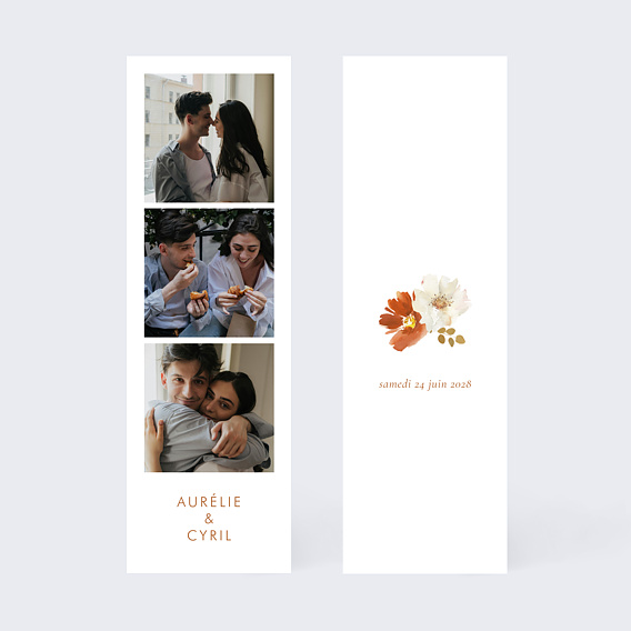 Faire part mariage Bouquet Parfumé décomposé