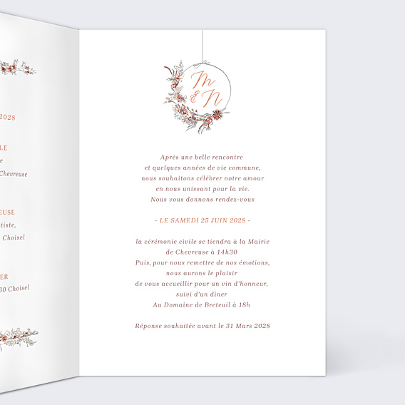 Faire-part Mariage Sur la Balancoire