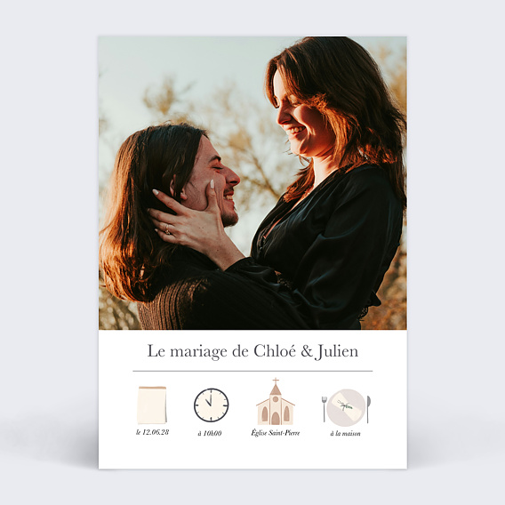 Faire part mariage Joli Programme