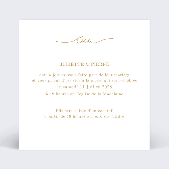 Faire-part Mariage Ligne