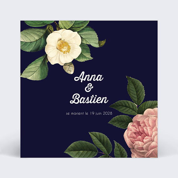 Faire part mariage Flowers