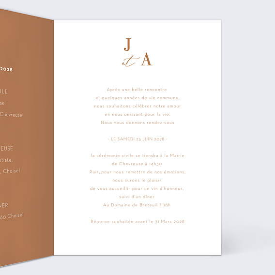 Faire-part Mariage Main dans la Main