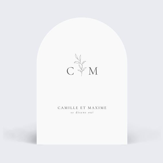 Faire-part Mariage Double Lettrines Botaniques