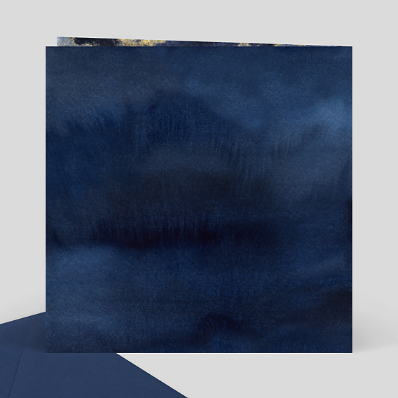 Faire part mariage Bleu d'Eau Verso