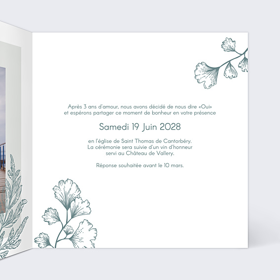 Faire-part Mariage Botanic Wedding