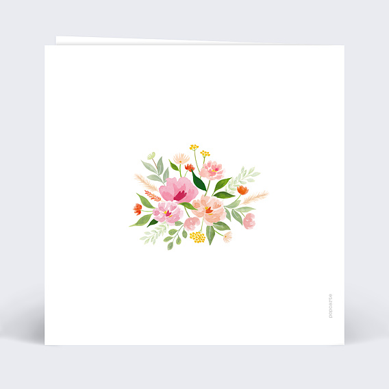 Faire-part Mariage Bouquet Champêtre Aquarelle