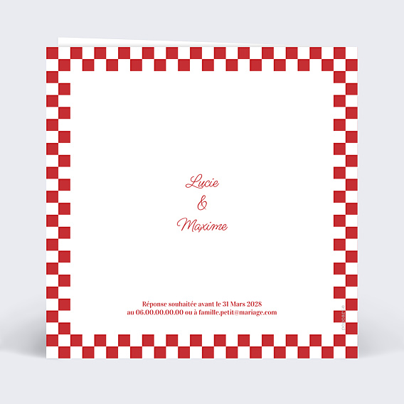 Faire-part Mariage Pizza amore