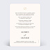 Faire part mariage Alliances Minimaliste Verso