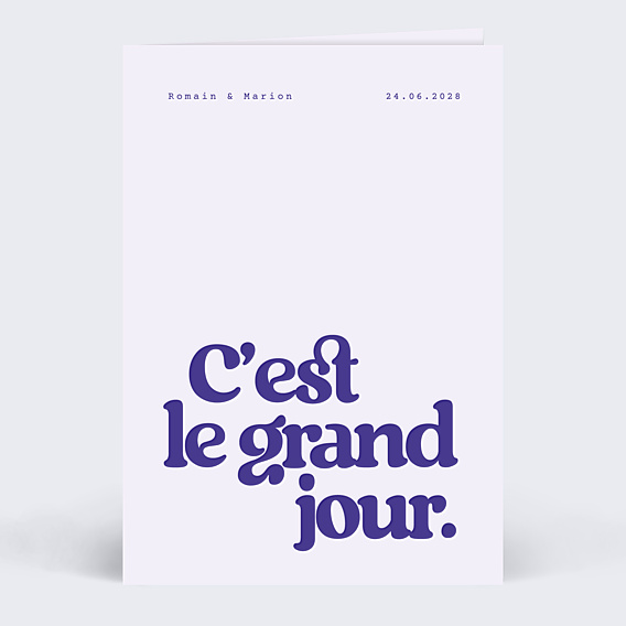 Faire part mariage Le Grand Jour