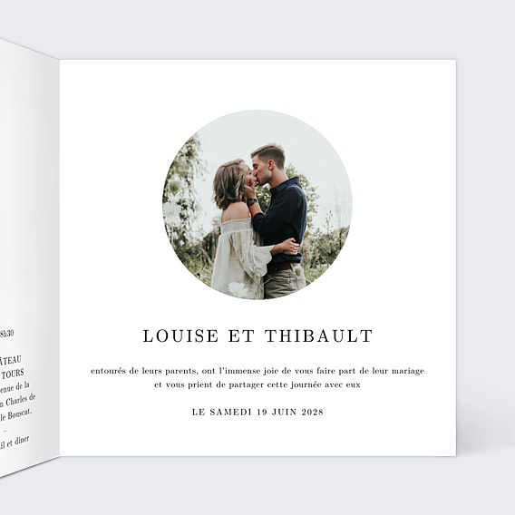 Faire-part Mariage Découpe Couronnée