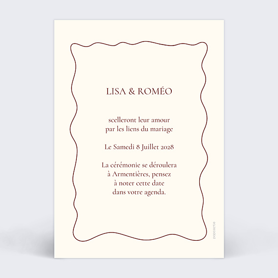 Faire-part Mariage Pièce montée