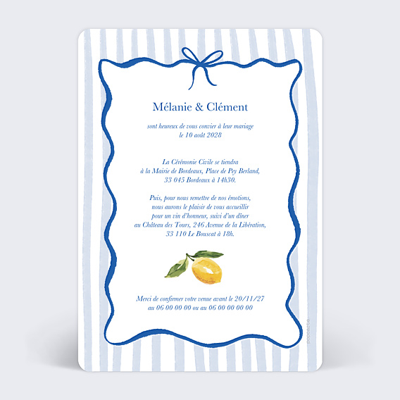 Faire-part Mariage Dolce Vita