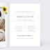 Faire part mariage Étiquette Tournesol Intérieur Droit