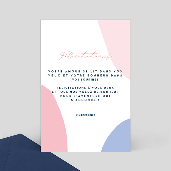 Carte félicitations mariage Oh Boy! Photo Verso