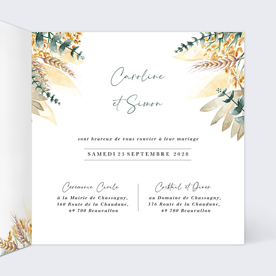 Faire-part Mariage Bohemia II
