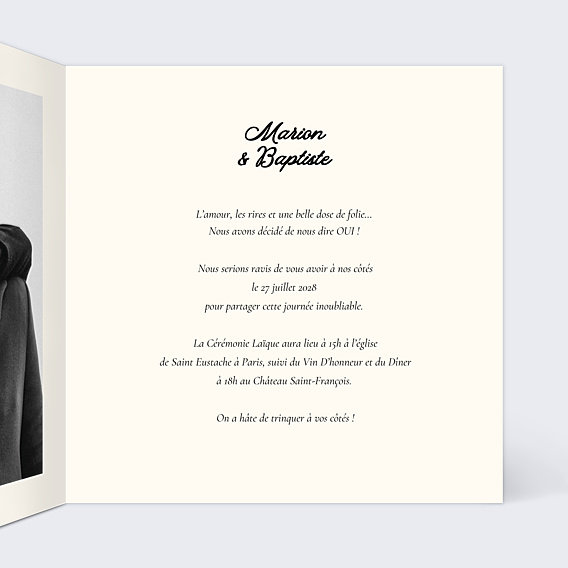 Faire-part Mariage Sauve qui peut