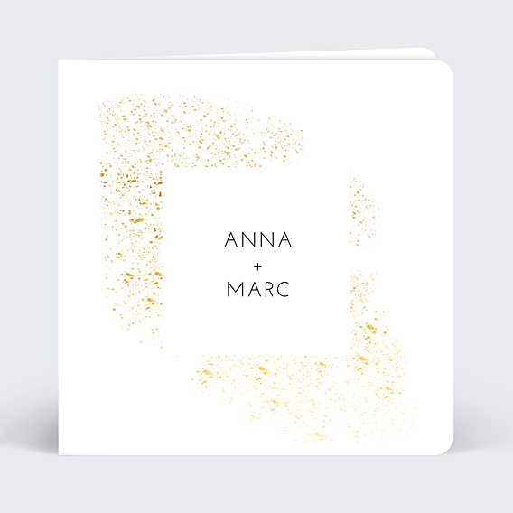 Faire-part Mariage Poudre Ocre