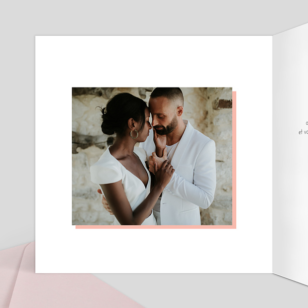 Faire-part Mariage Graphique Chic Intérieur Gauche