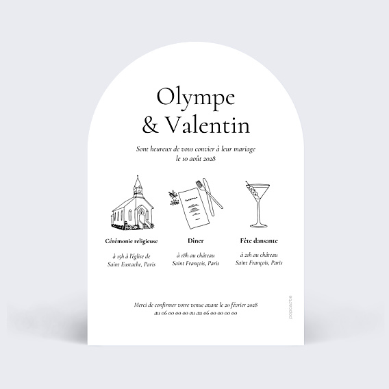 Faire-part Mariage Date
