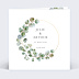 Faire-part Mariage Couronne Ocre Eucalyptus