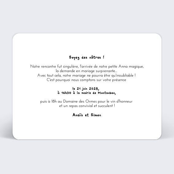 Faire-part Mariage Roadtrip Avion