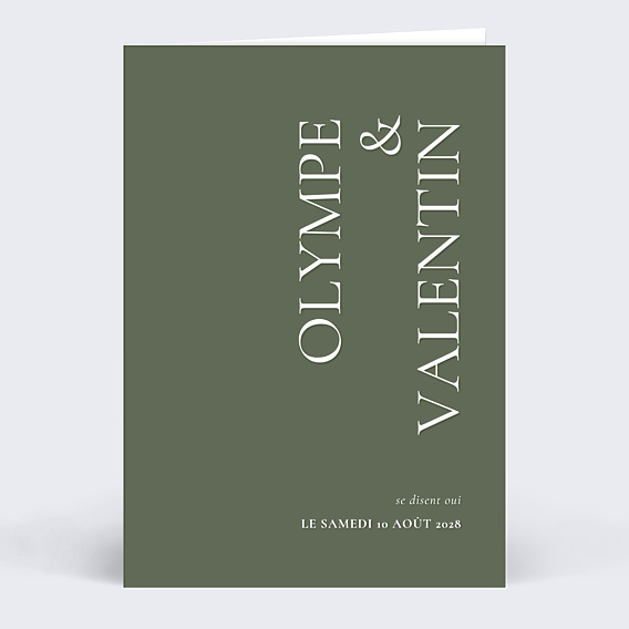 Faire part mariage Deux Prénoms