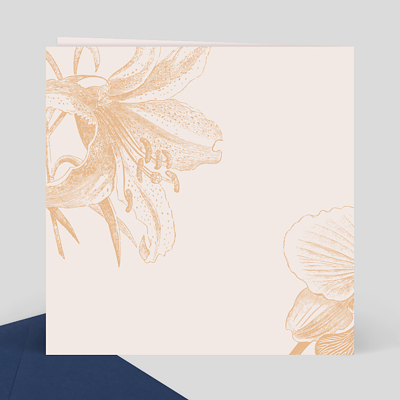 Faire part mariage Printemps Verso