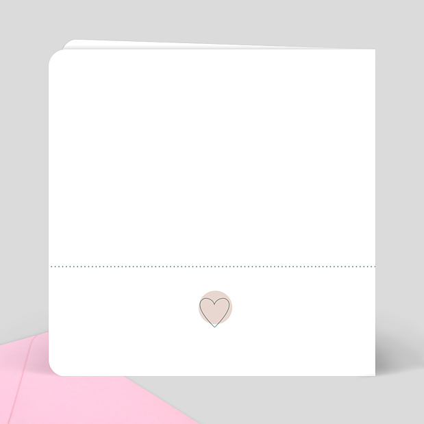 Faire-part de Mariage Timeline Blanc Verso