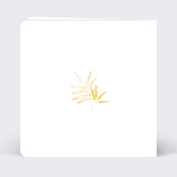 Faire-part Mariage Feuilles Ocre