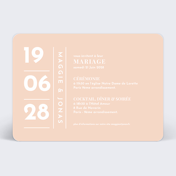 Faire-part Mariage Mister M Studio Jonas