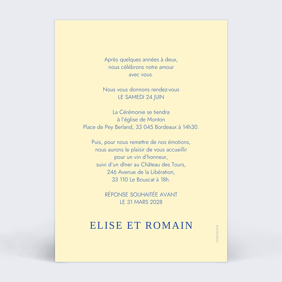 Faire-part Mariage Capri