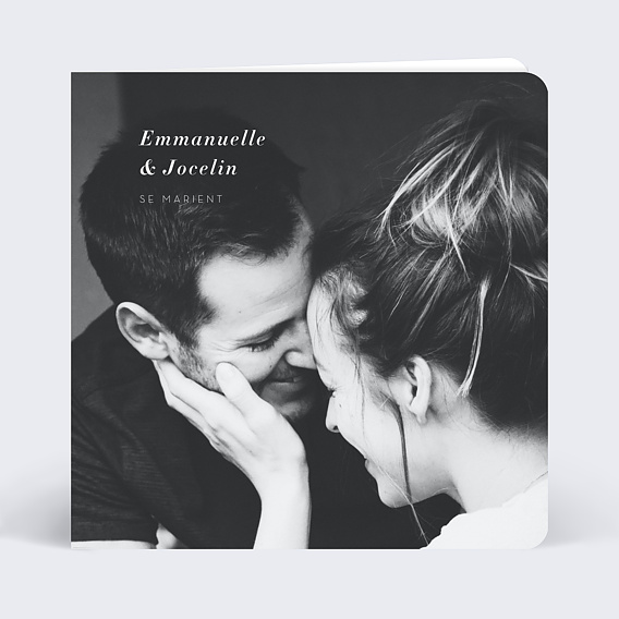 Faire part mariage Sobre et Joli Recto