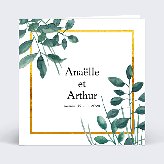 Faire-part Mariage Vegétation luxe