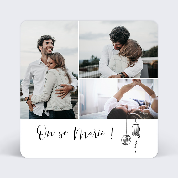Faire part mariage Liberté