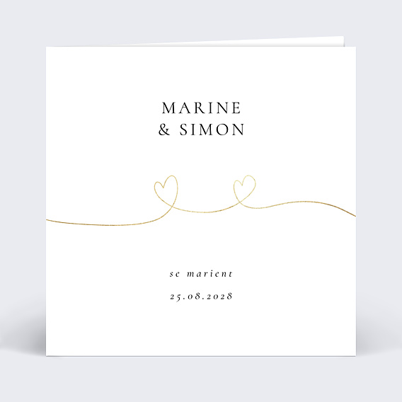 Faire-part Mariage Ligne du coeur