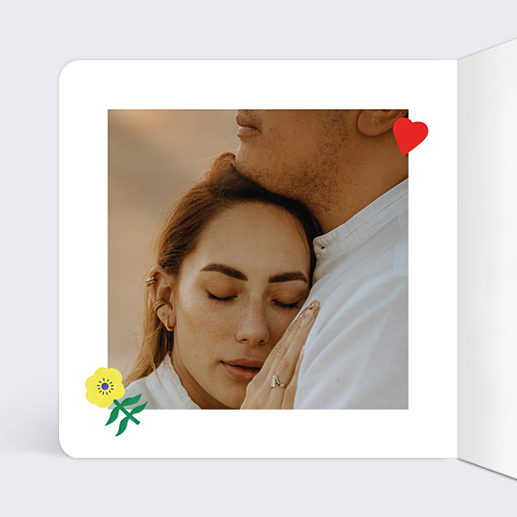 Faire-part Mariage Couronne fleurs
