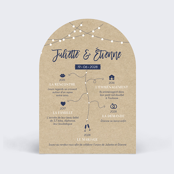 Faire part mariage Notre Histoire