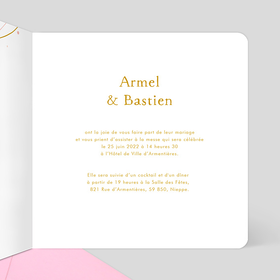 Faire part mariage Fairy lights Intérieur Droit