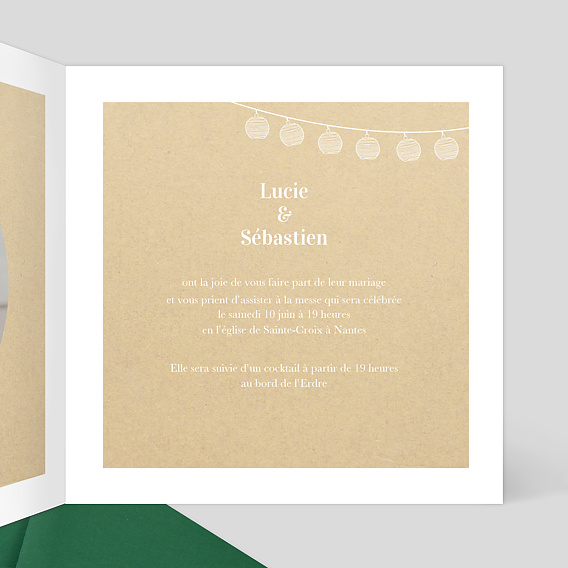 Faire part mariage Mr & Mrs Intérieur Droit