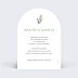 Faire-part Mariage Portrait minimaliste avec couronne eucalyptus