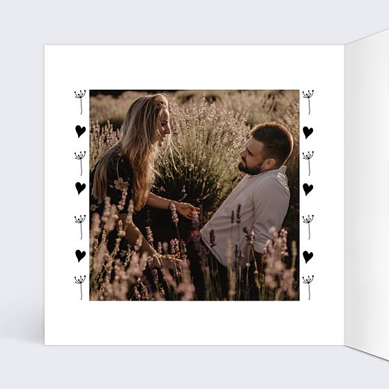 Faire-part Mariage Coeur Bucolique