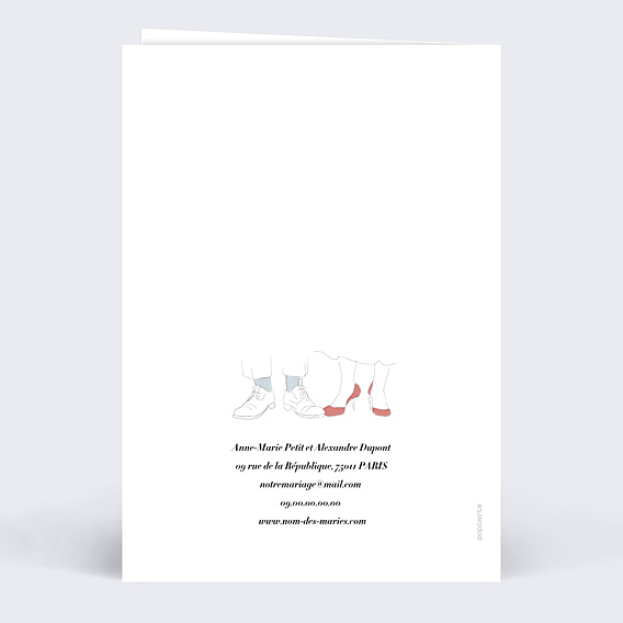 Faire-part Mariage Illustration Elégance