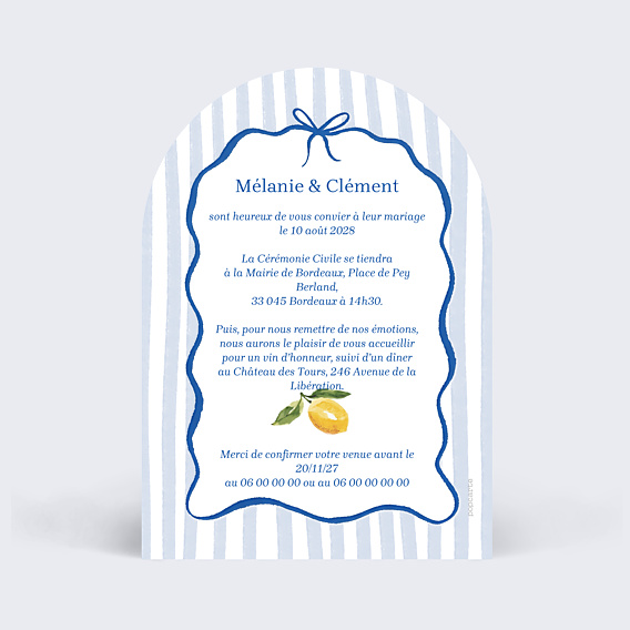 Faire-part Mariage Dolce Vita