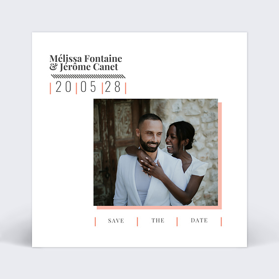 Faire part mariage Graphique Chic