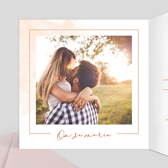 Faire part mariage Été indien Intérieur Gauche