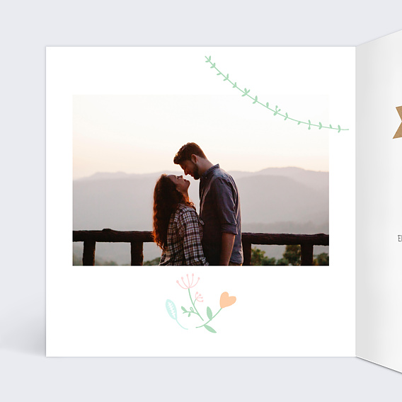 Faire part mariage Promenade Champêtre Intérieur Gauche