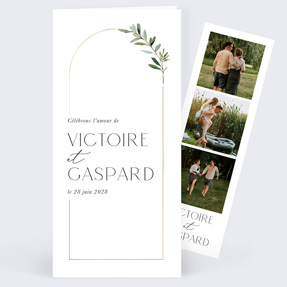 Faire part mariage Végétal chic