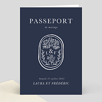Faire-part Mariage Passeport