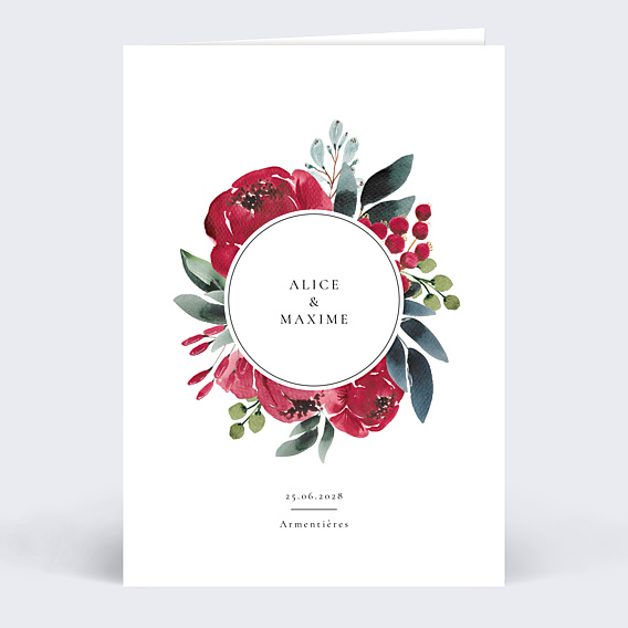 Faire-part Mariage Romantic Peonies